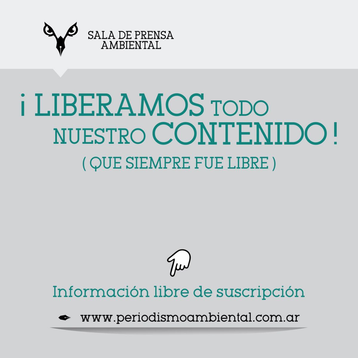 Si valorás nuestro trabajo, si lo compartís, si te gusta, hacé un aporte de $500 al alias "SALAPRENSAAMBIENTAL", ¡sin salir de tu casa!, por Home Banking.